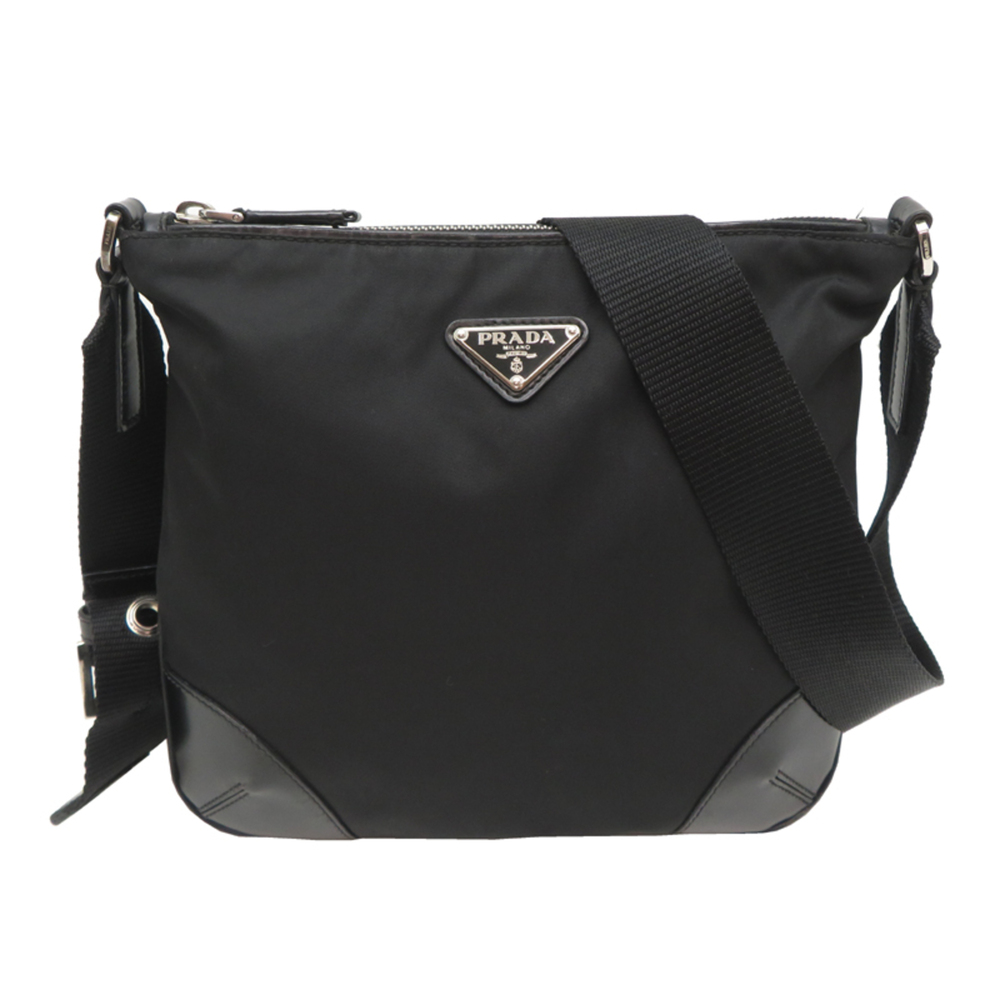 Prada Women's Shoulder Bag BT0332 Nylon Black
